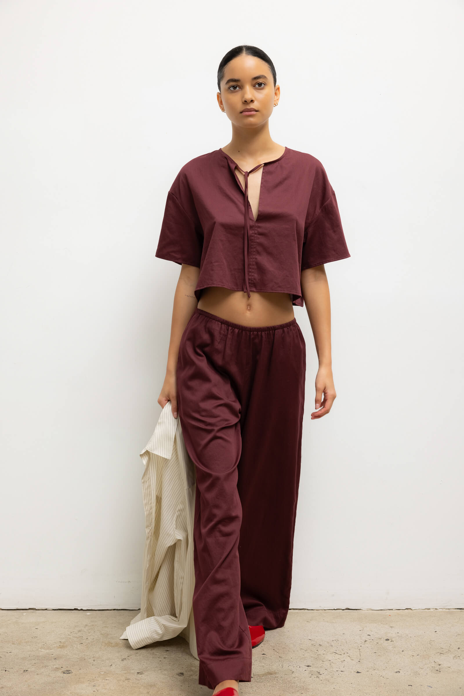 Yoko Short Sleeve Tie Top