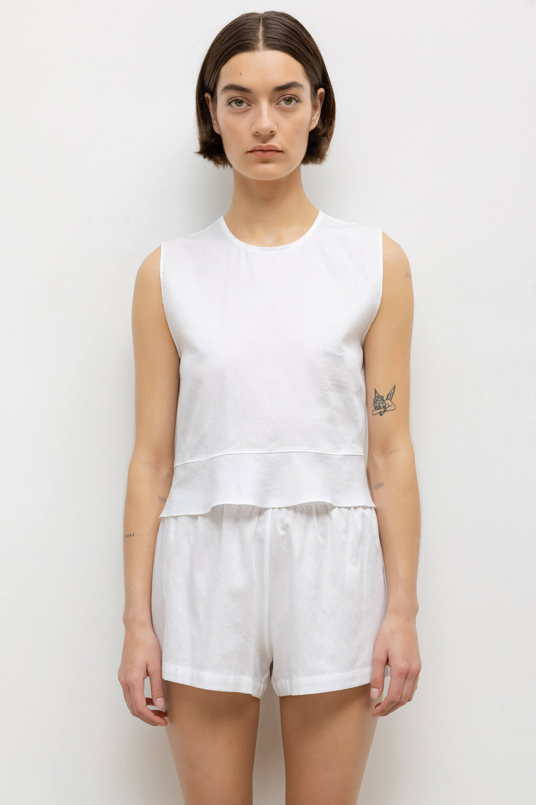 THE TOE Pericles Peplum Top ホワイト Lサイズ THE TOE Pericles Peplum Top ホワイト Lサイズ