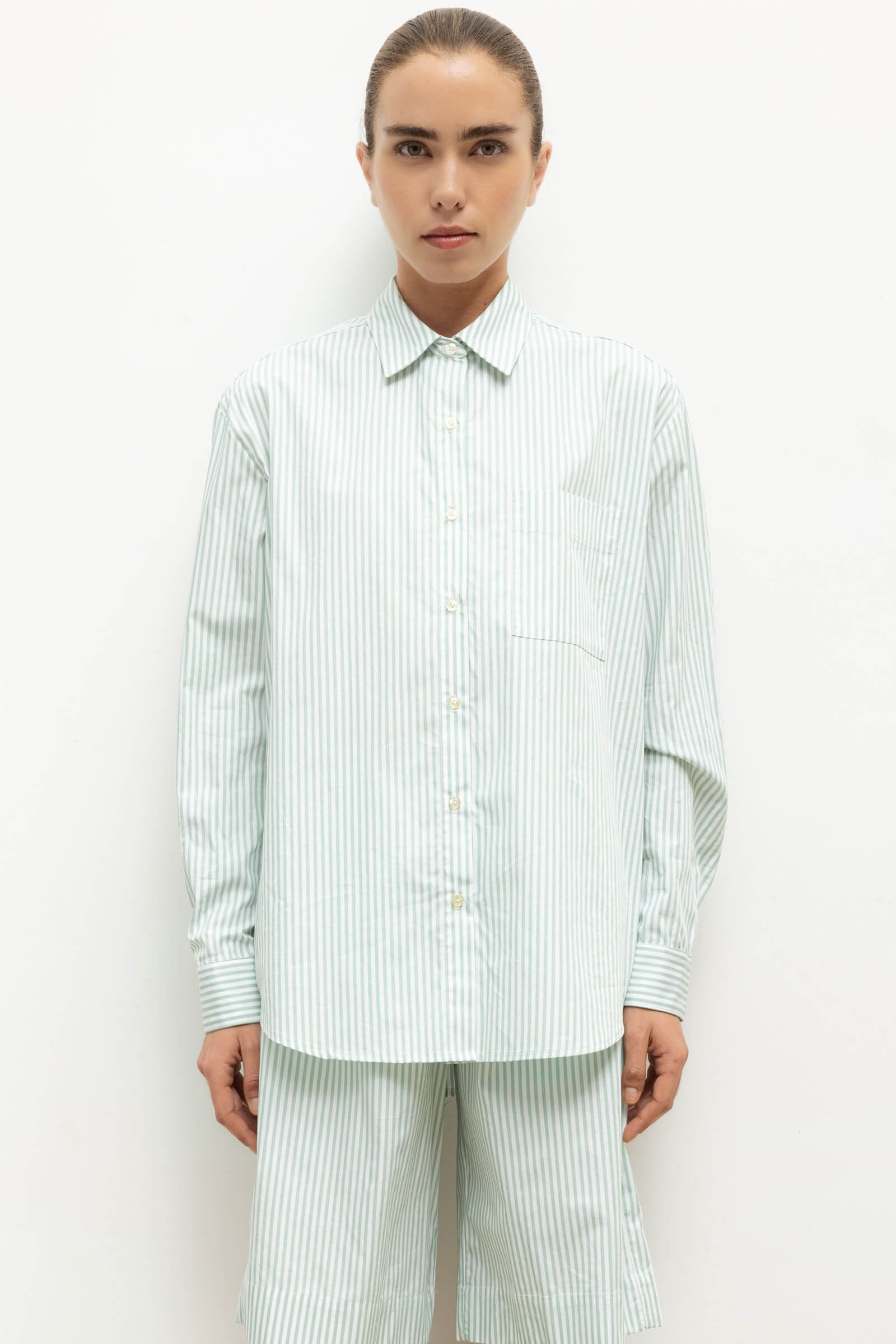 Yoshi Stripe Classic Oversized Button Down