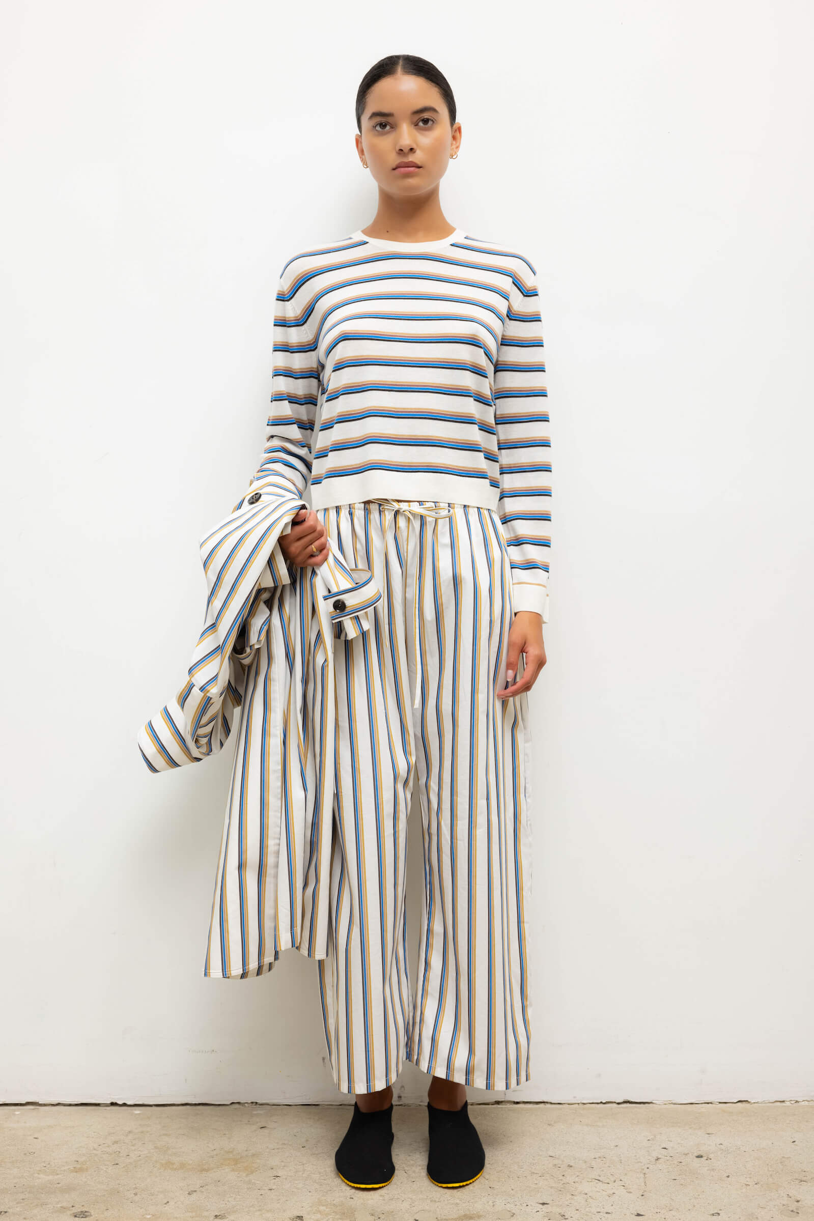 Pre-Order: Yoshi Stripe Crop Drawstring Pant