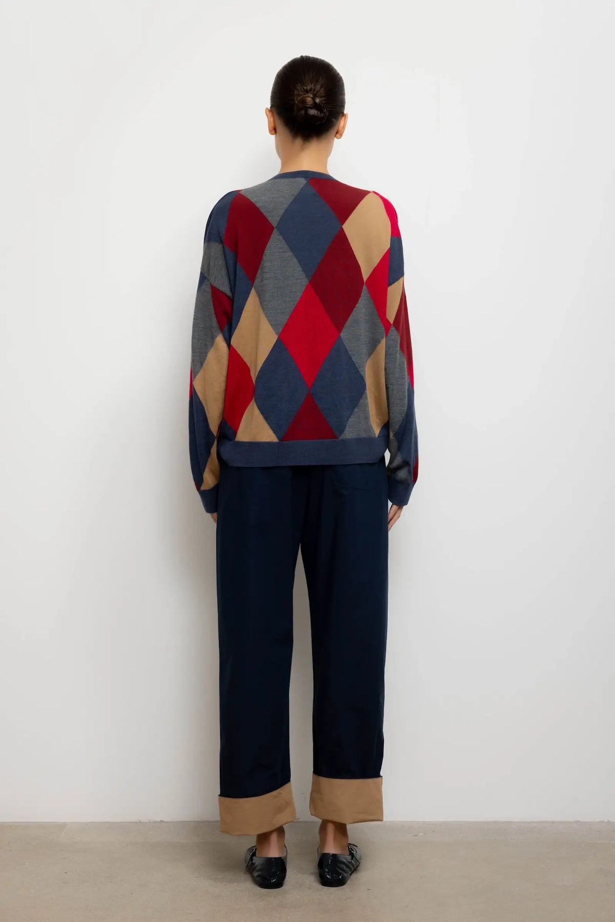 Yoshi Contrast Drawstring Pant - Midnight/Camel - Image 6