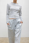 Yoshi Stripe Crop Drawstring Pant