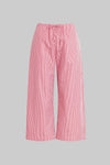 Yoshi Stripe Crop Drawstring Pant