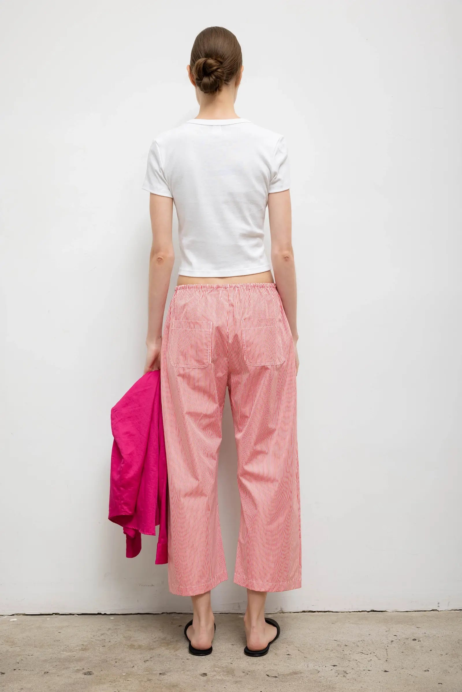 Yoshi Stripe Crop Drawstring Pant