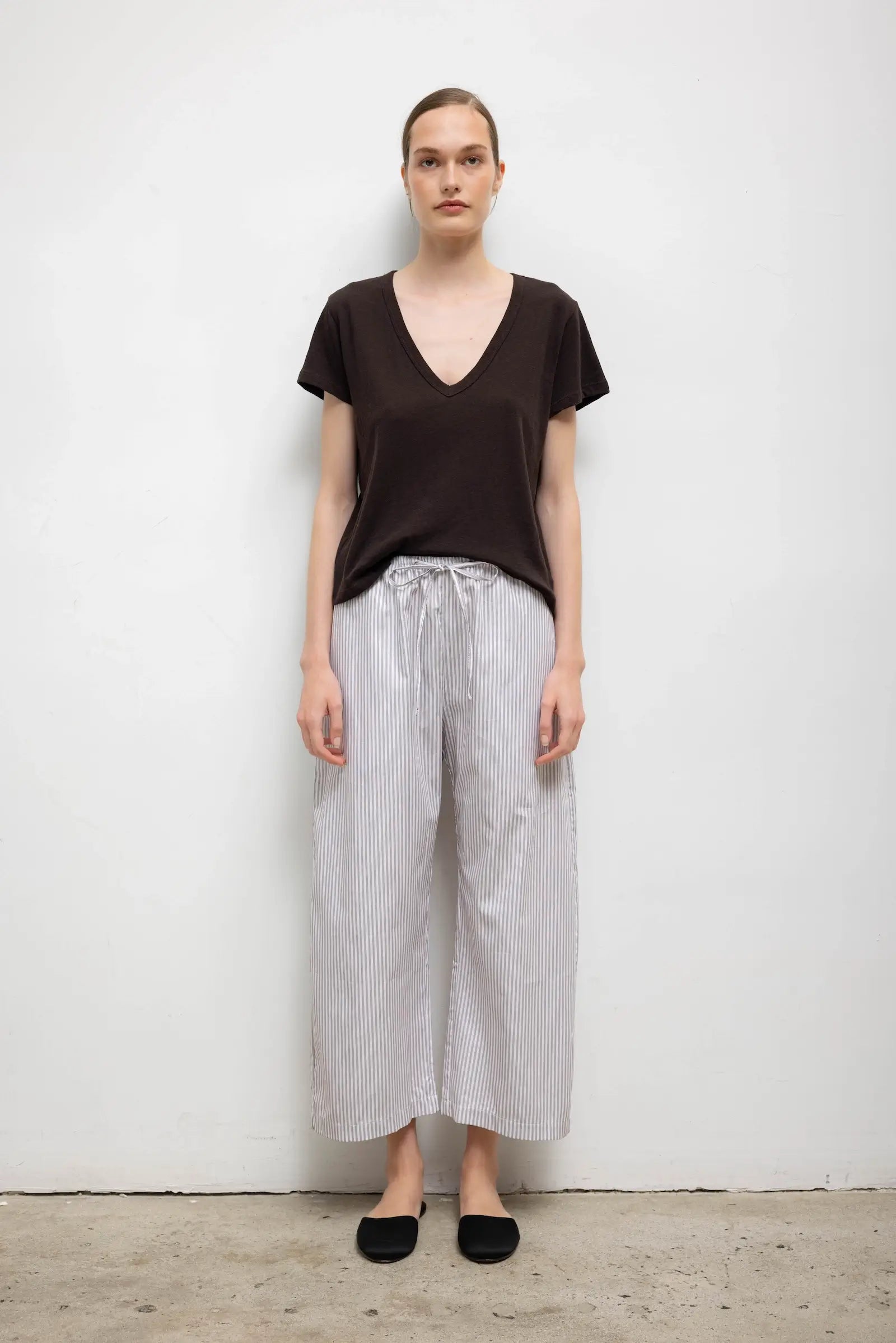Yoshi Stripe Crop Drawstring Pant