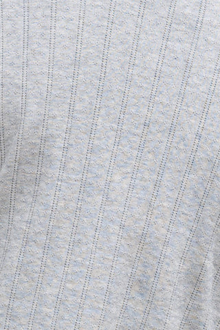 Pointelle Close up in light grey melange