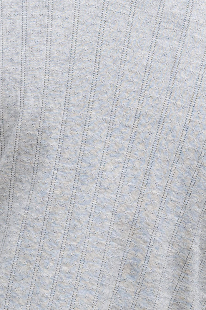Pointelle Close up in light grey melange