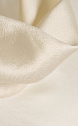 Barb Sleeveless Cowl Neck Creme Detail