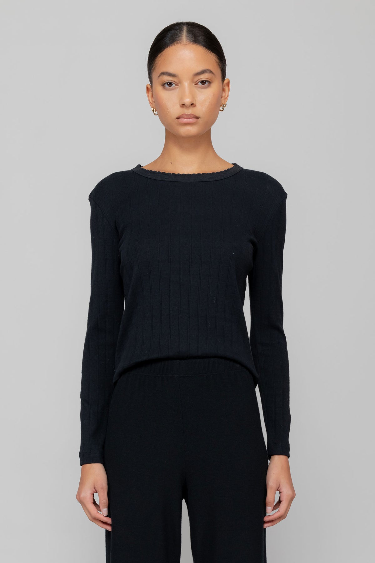 Pointelle Slim Fit Long Sleeve – LESET