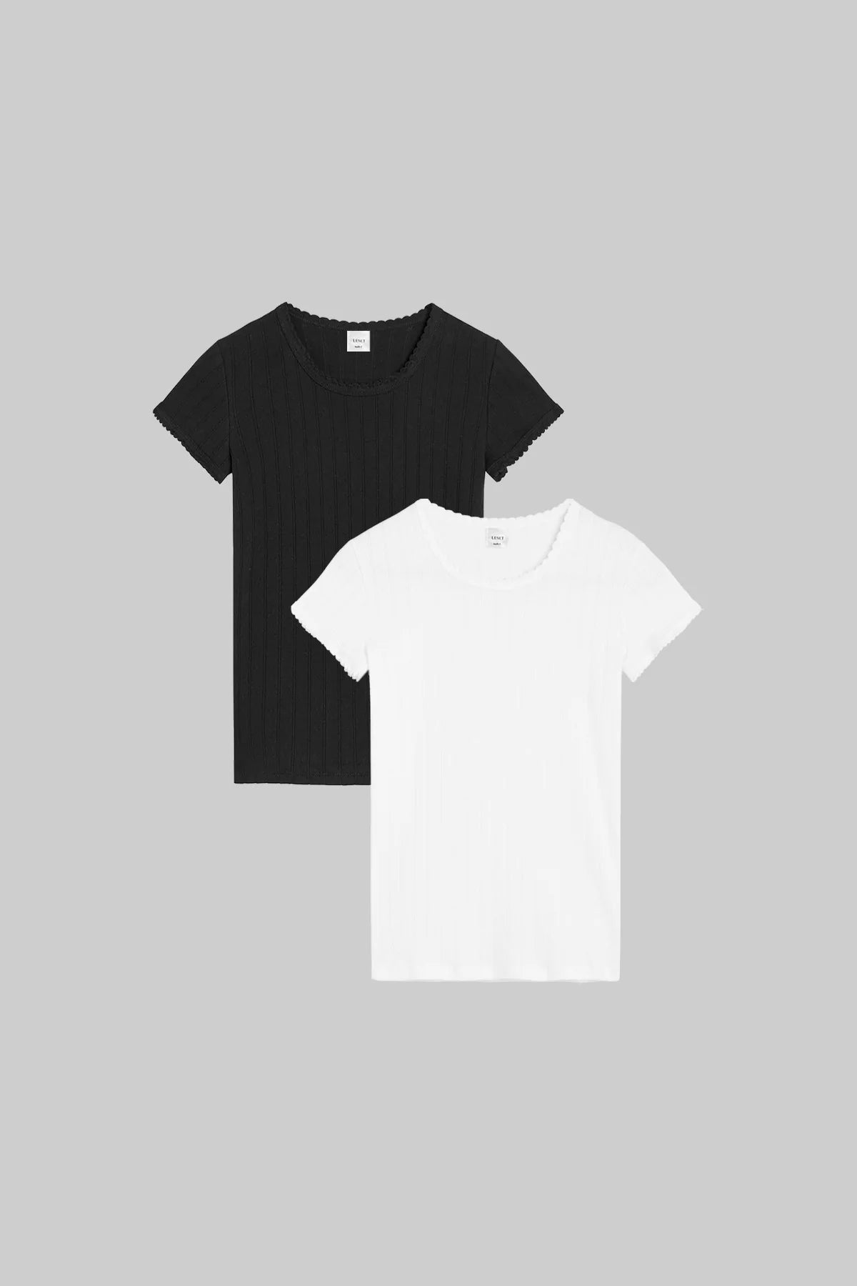 Pointelle Slim Fit Tee 2 Pack